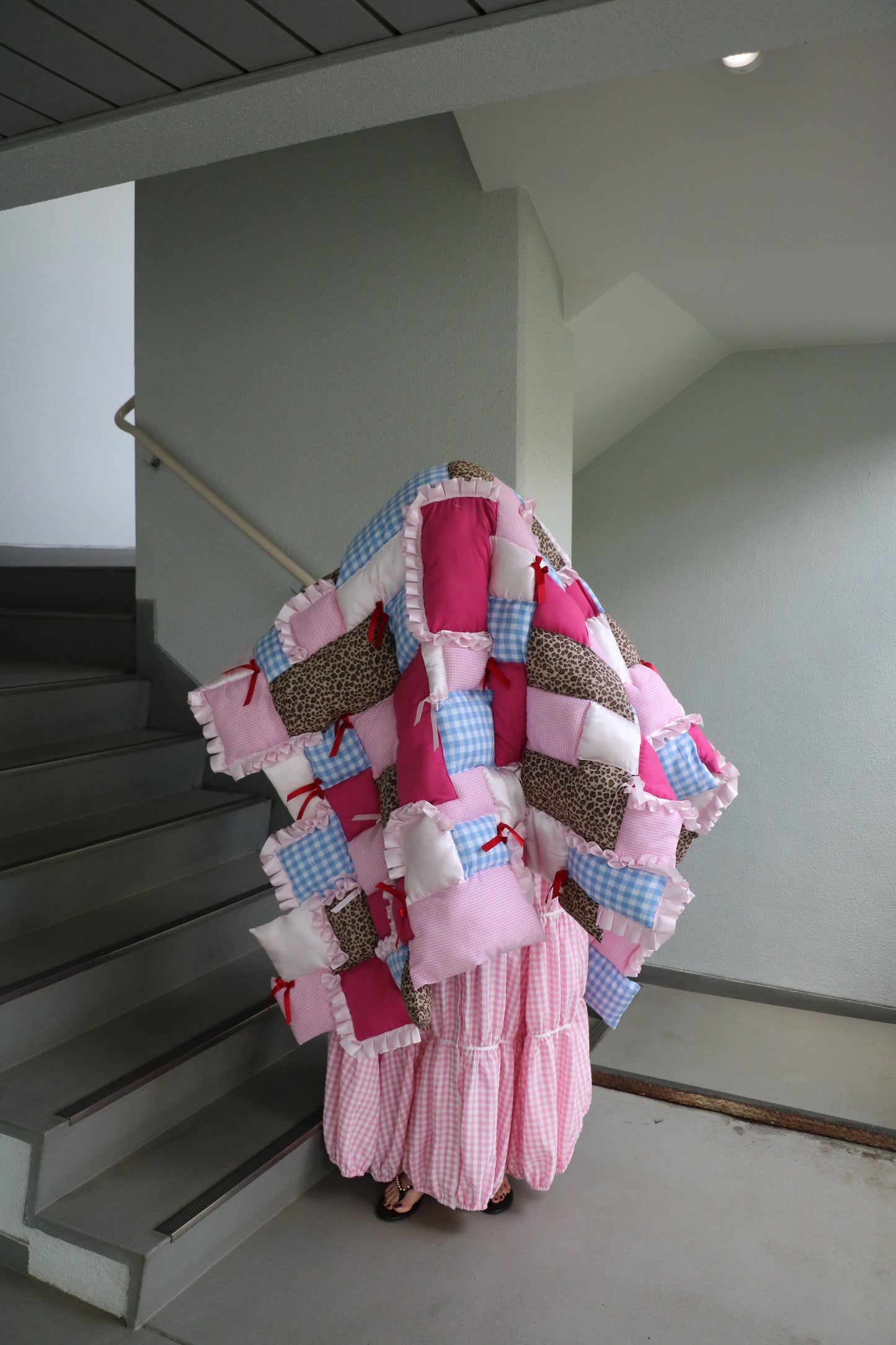 frill patchwork mulchket - large