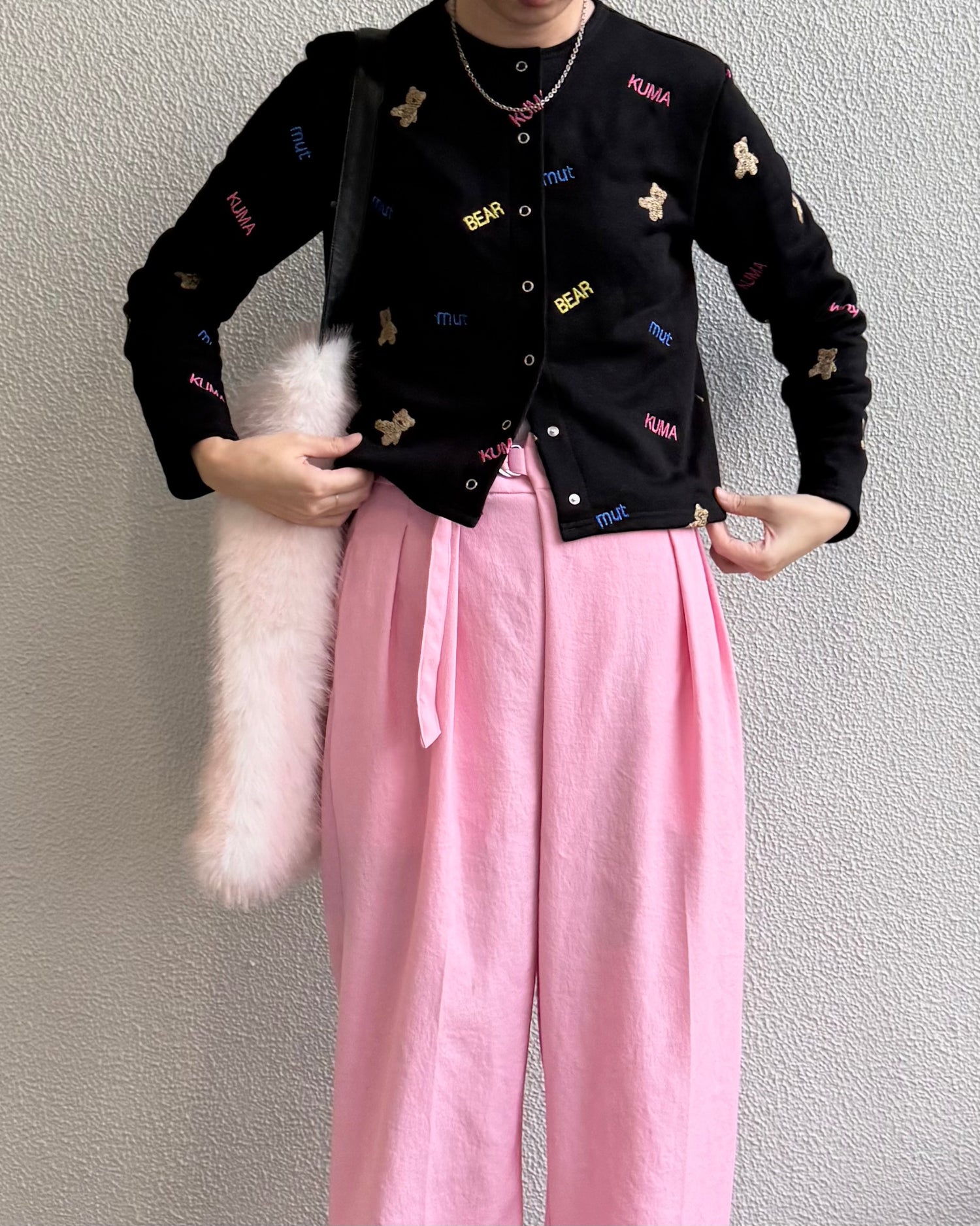 kuma embroiery cardigan