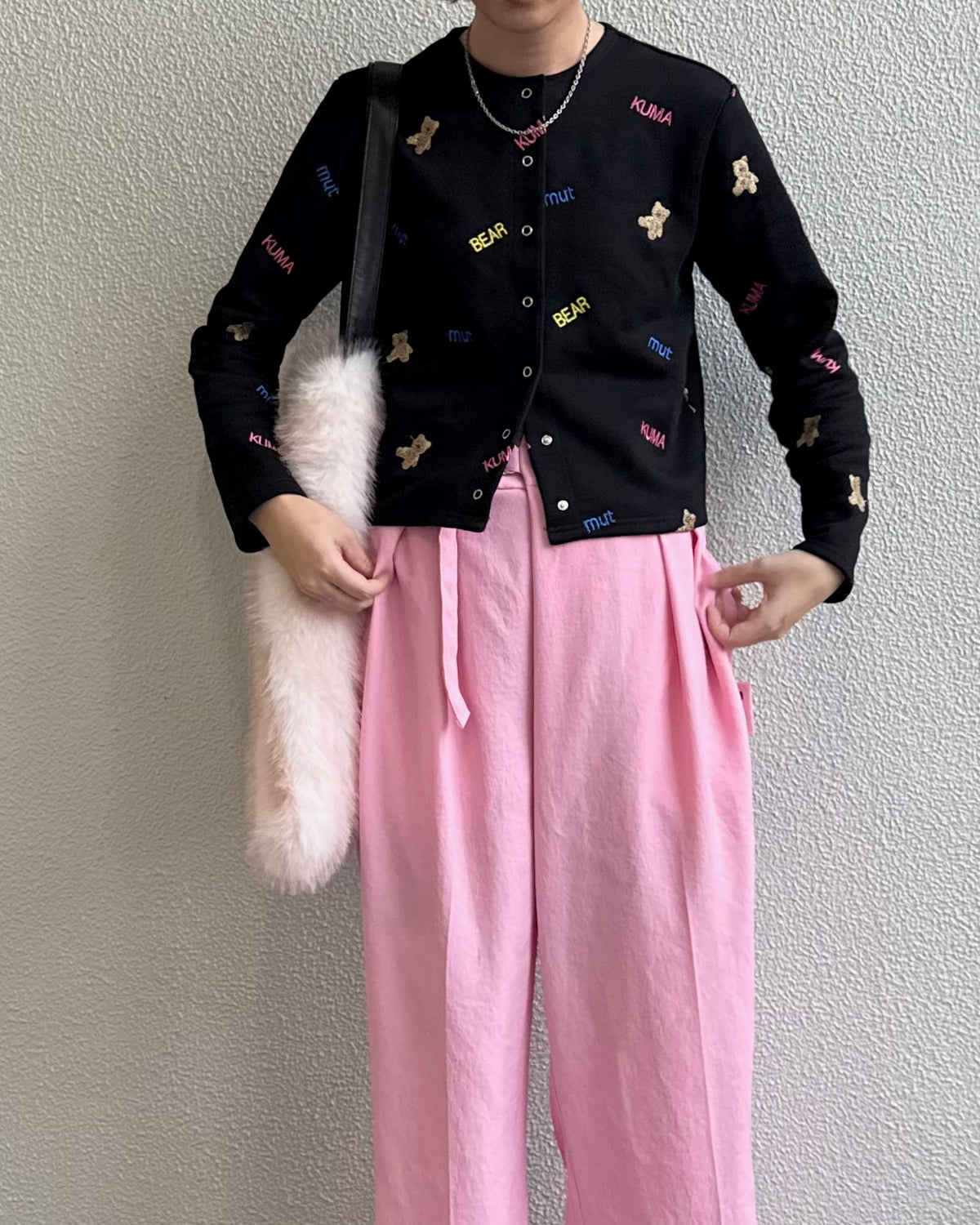 kuma embroiery cardigan