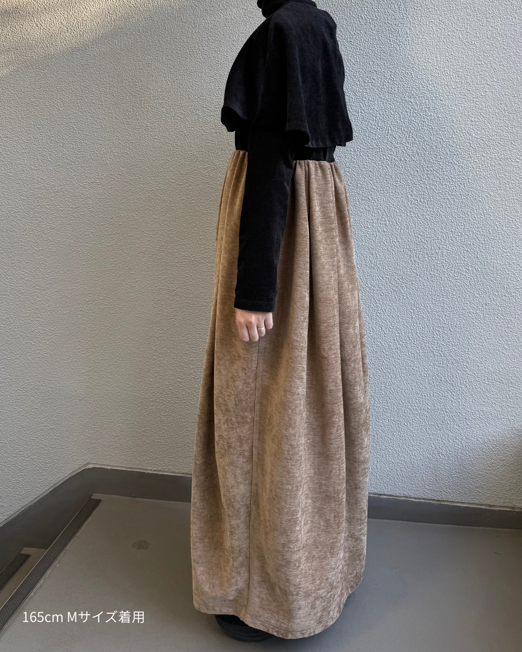 【預購】格紋拼布洋裝 – 白 × 黑