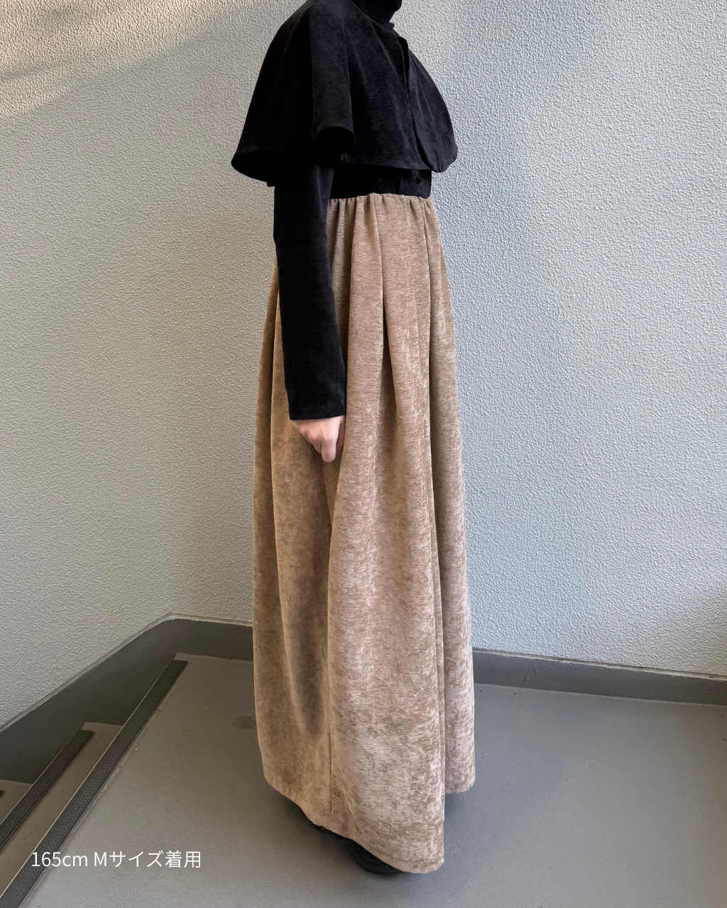 【預購】格紋拼布洋裝 – 白 × 黑