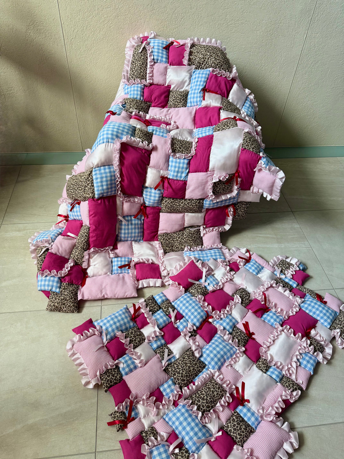 frill patchwork mulchket - large