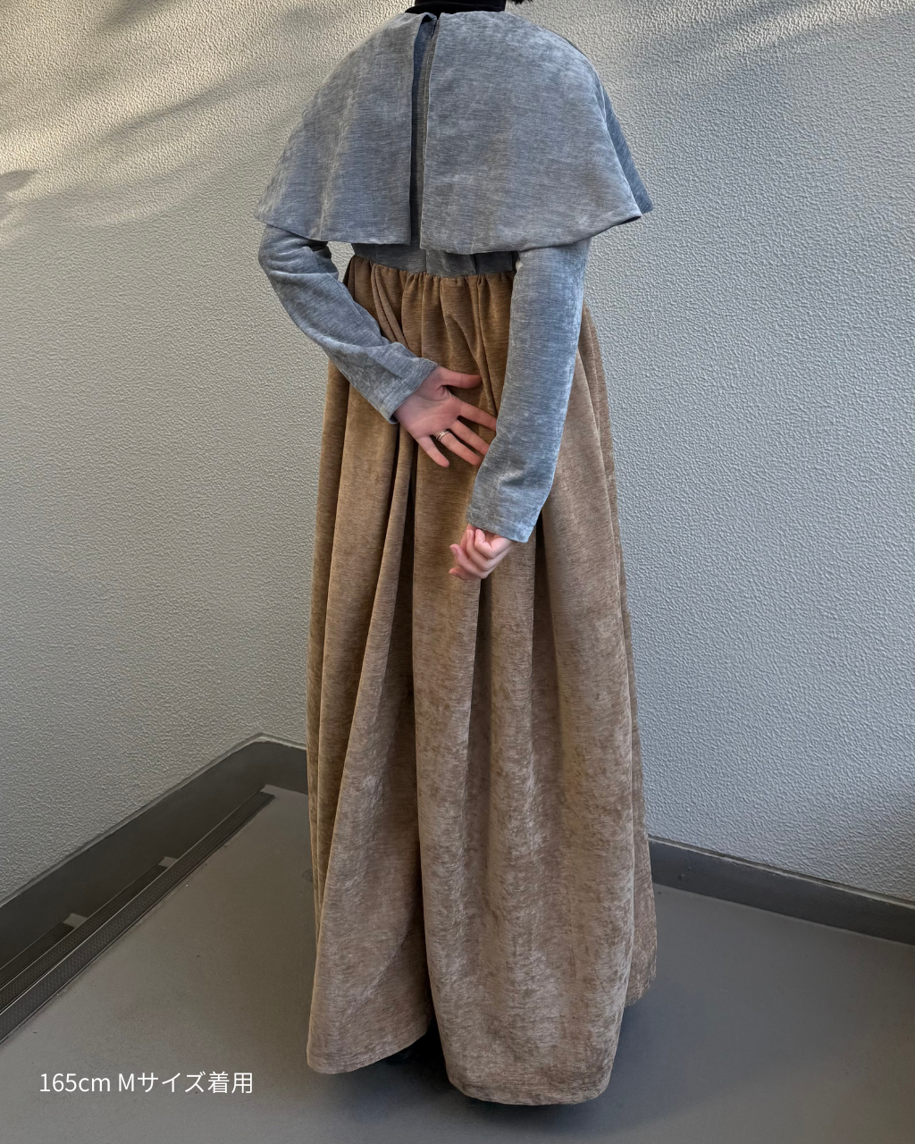 beroa dual onepiece - blue × beige