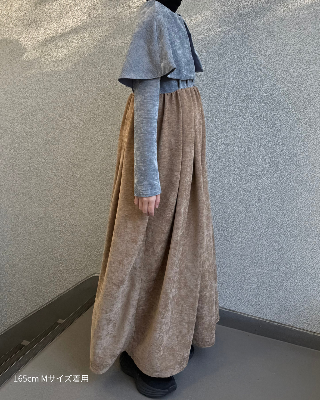 beroa dual onepiece - blue × beige