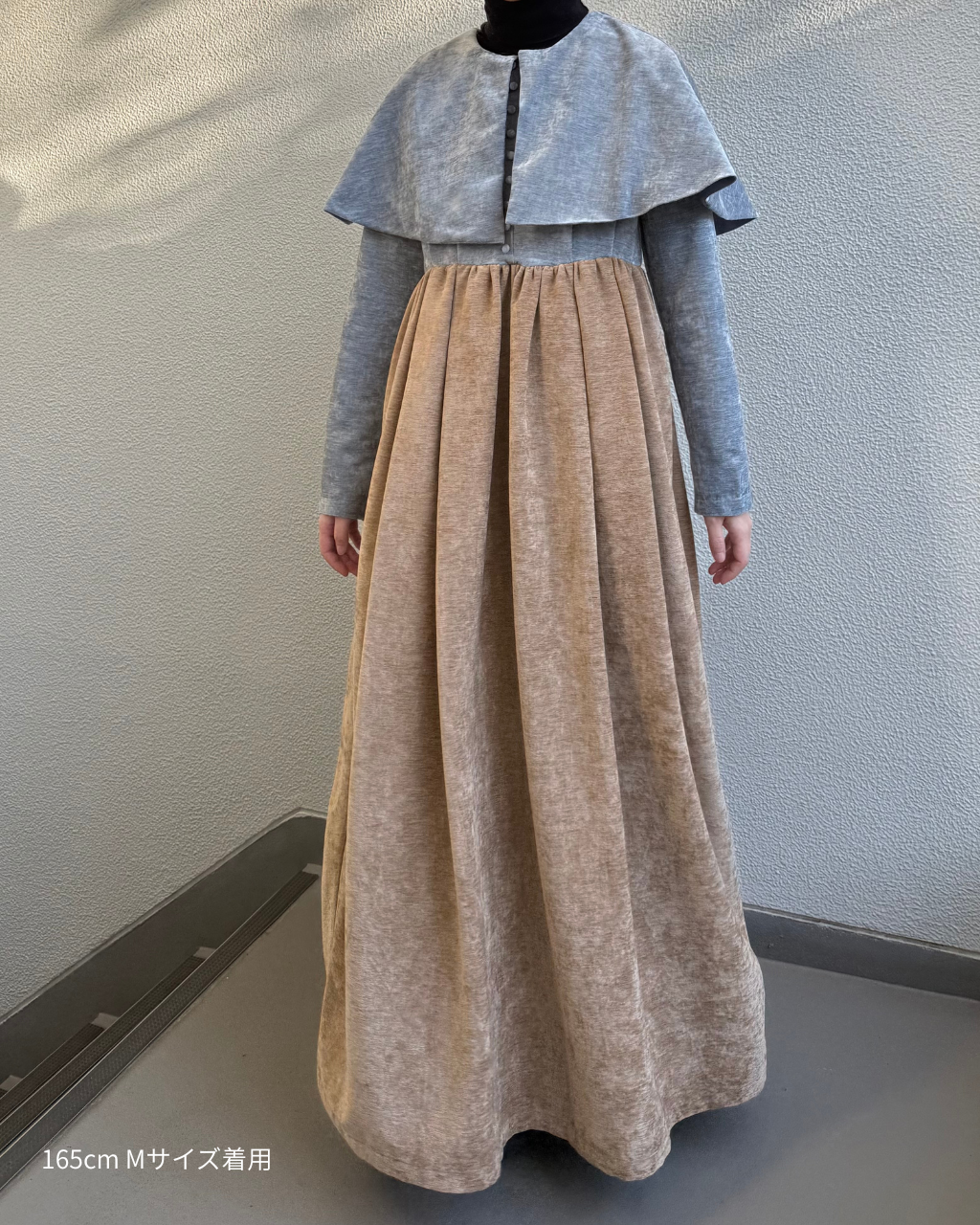 beroa dual onepiece - blue × beige