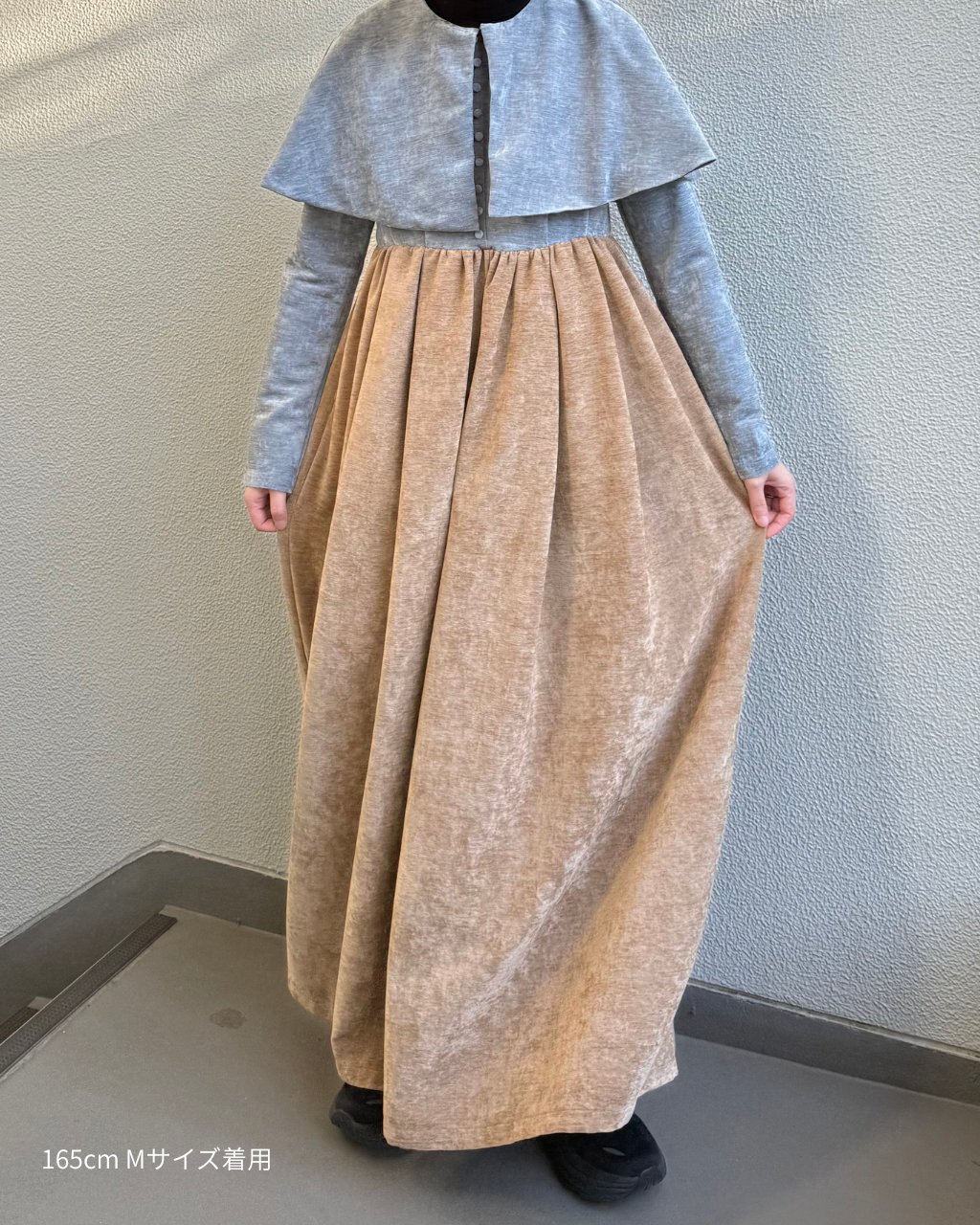 beroa dual onepiece - blue × beige