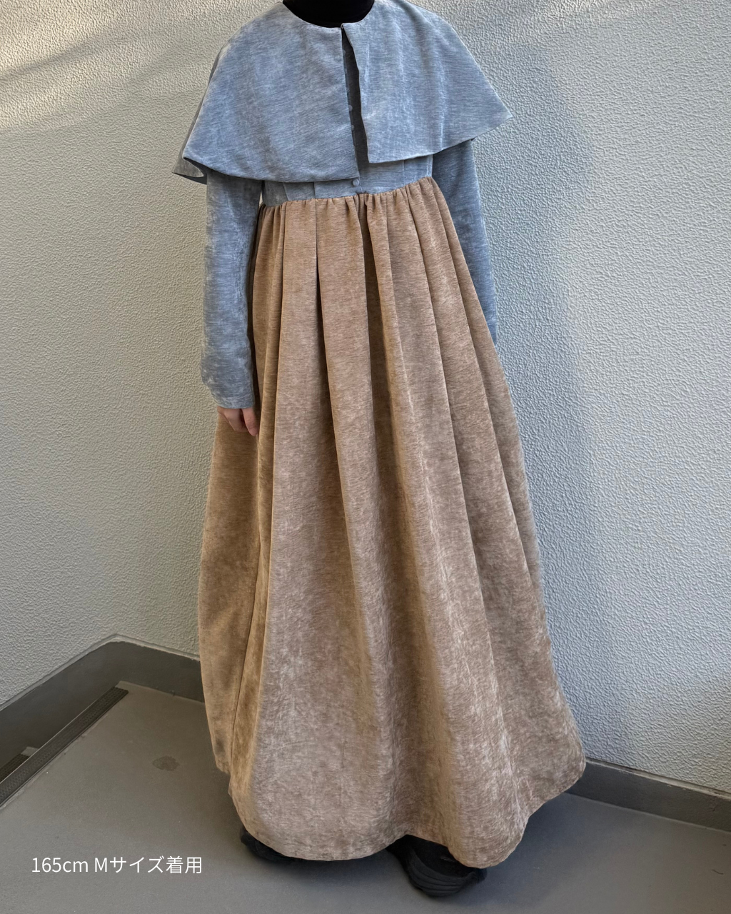 beroa dual onepiece - blue × beige