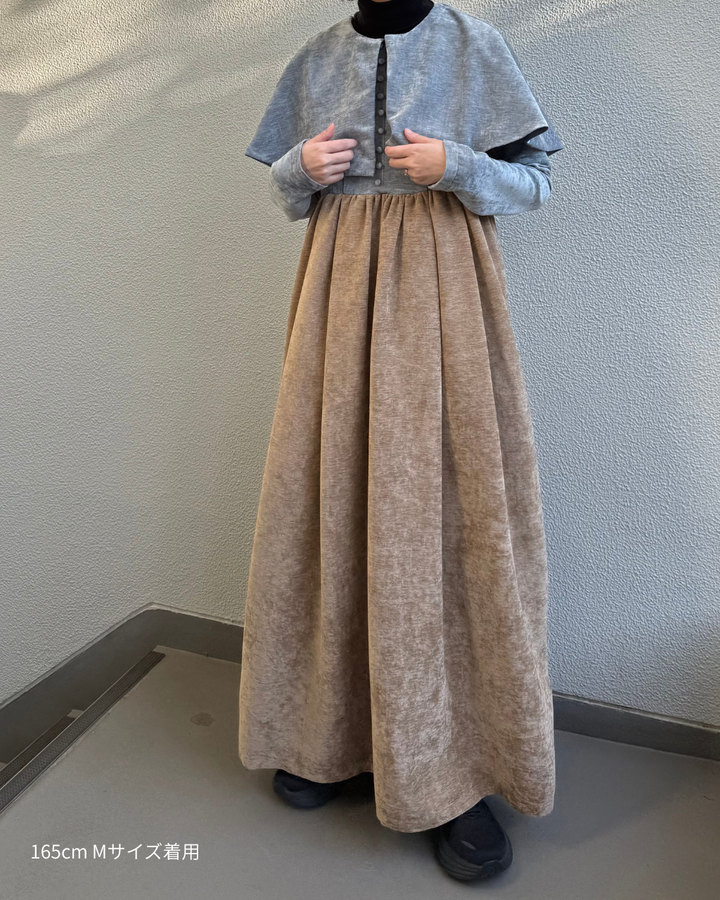 beroa dual onepiece - blue × beige