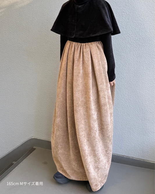 beroa dual onepiece - black × beige
