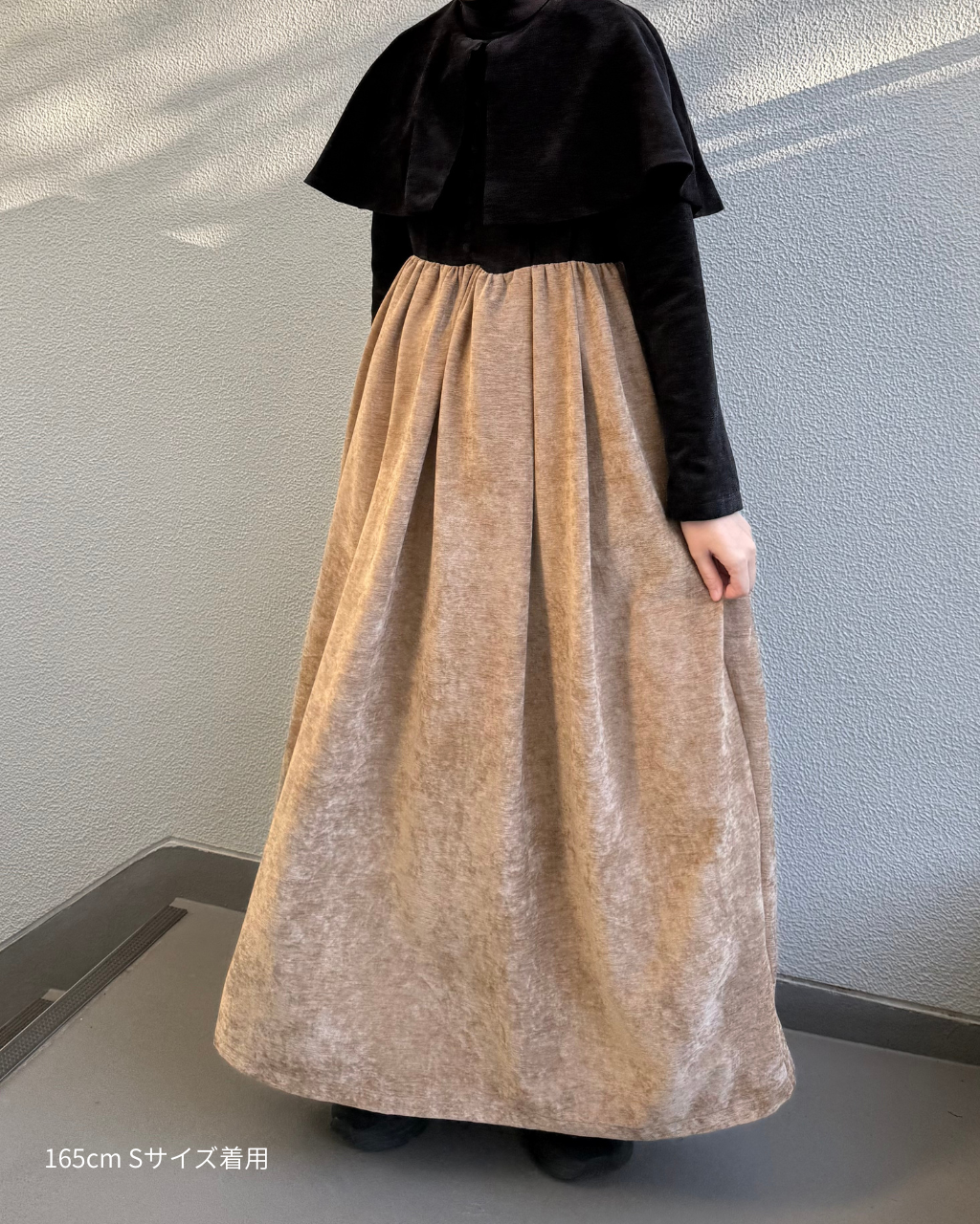 【預購】格紋拼布洋裝 – 白 × 黑