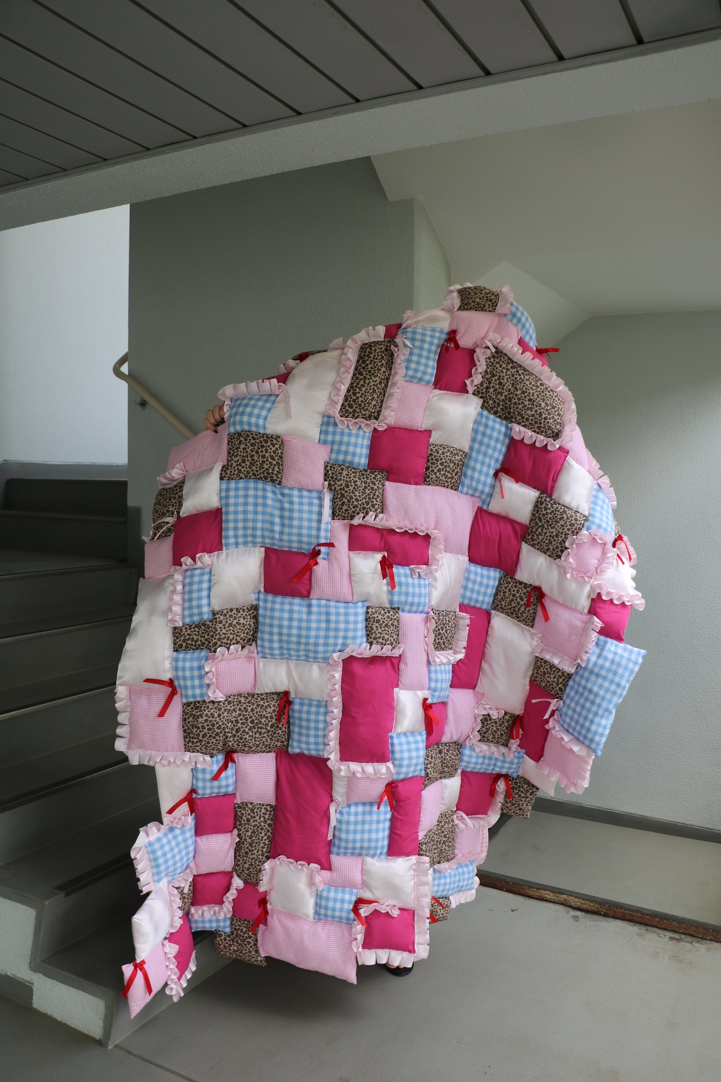 frill patchwork mulchket - large