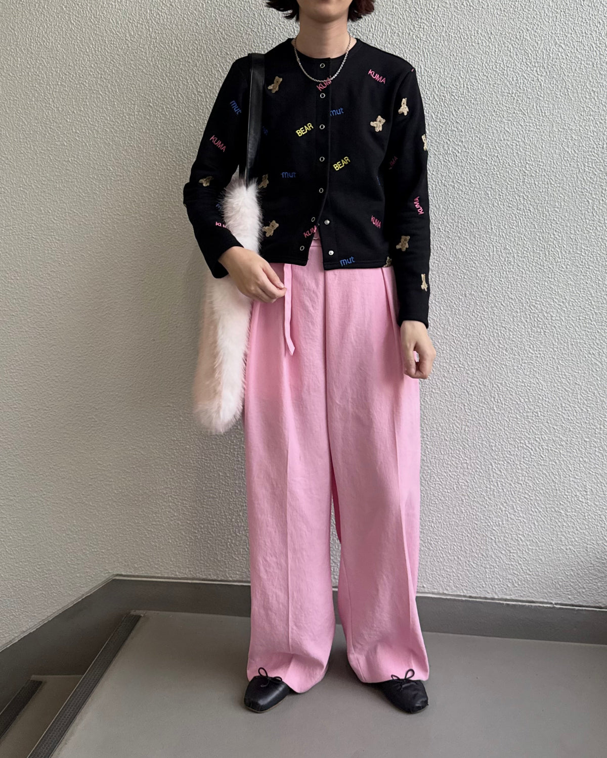 kuma embroiery cardigan