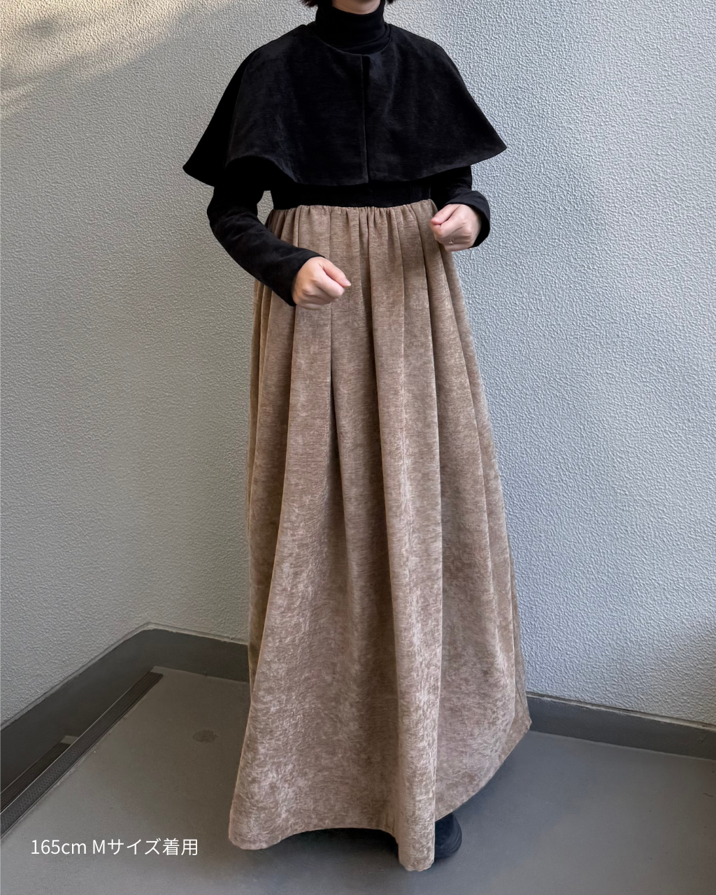 【預購】格紋拼布洋裝 – 白 × 黑