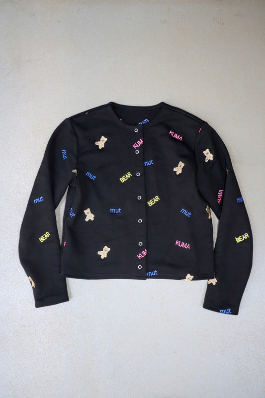 kuma embroiery cardigan