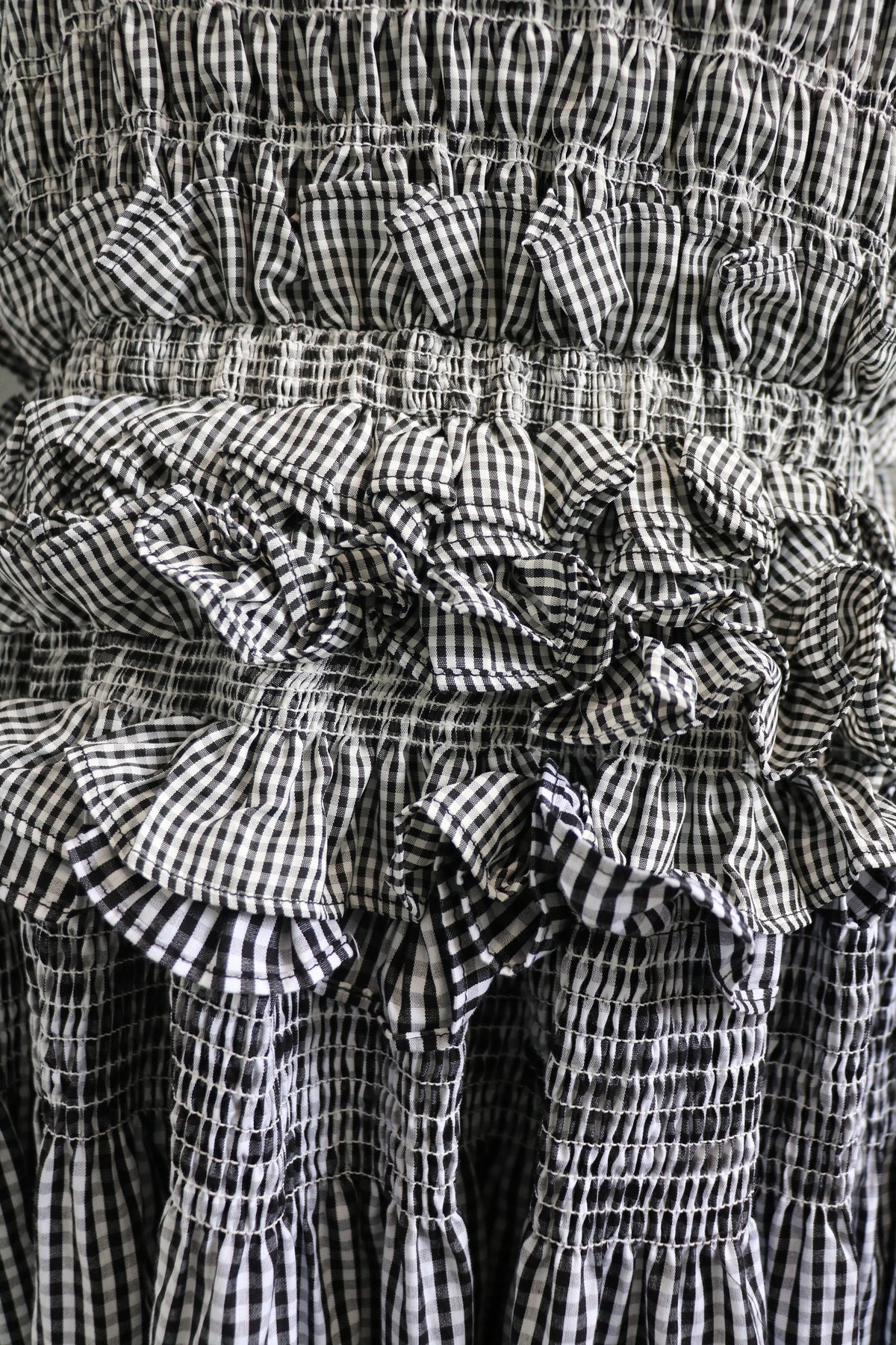gingham cami ribbon frill onepiece