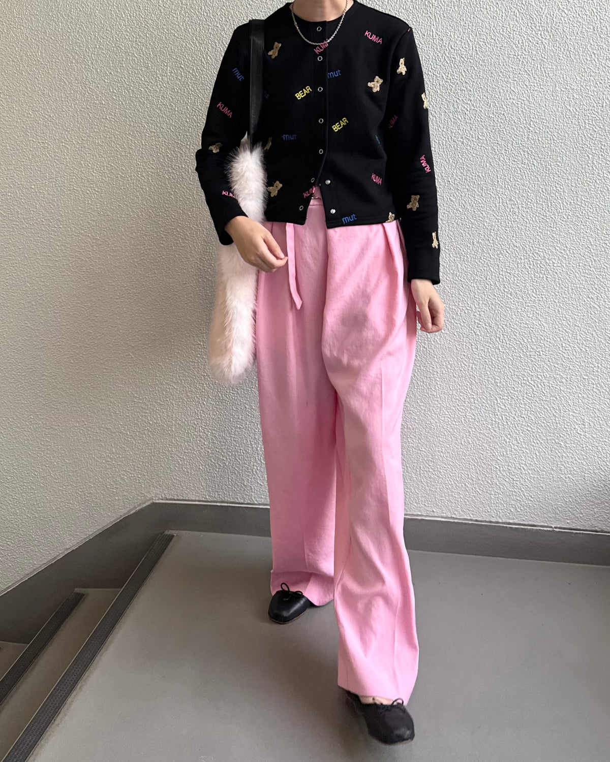 kuma embroiery cardigan