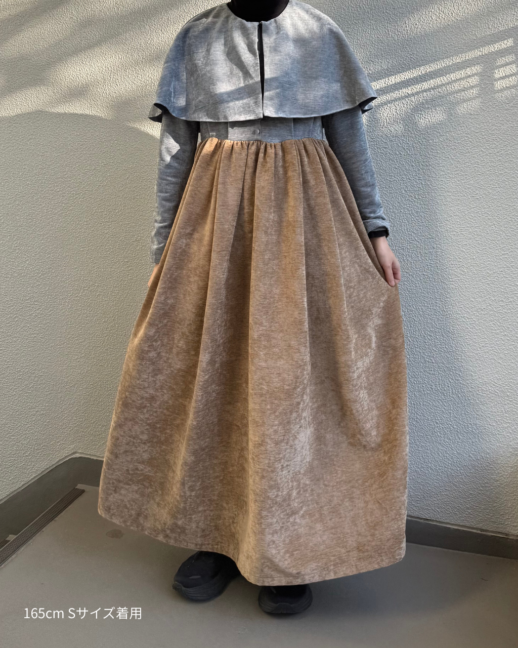 beroa dual onepiece - blue × beige