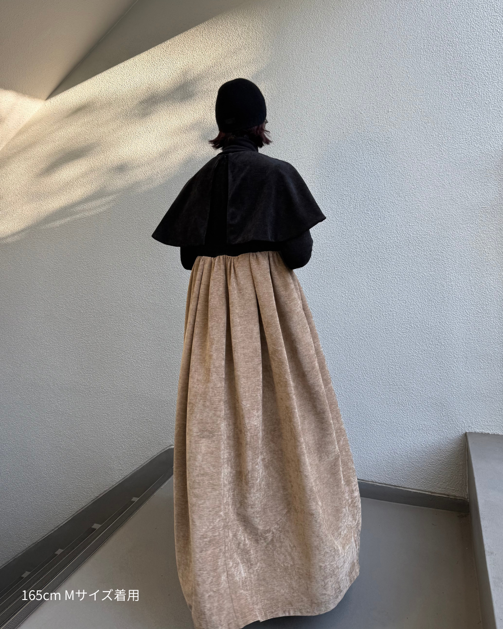 【預購】格紋拼布洋裝 – 白 × 黑