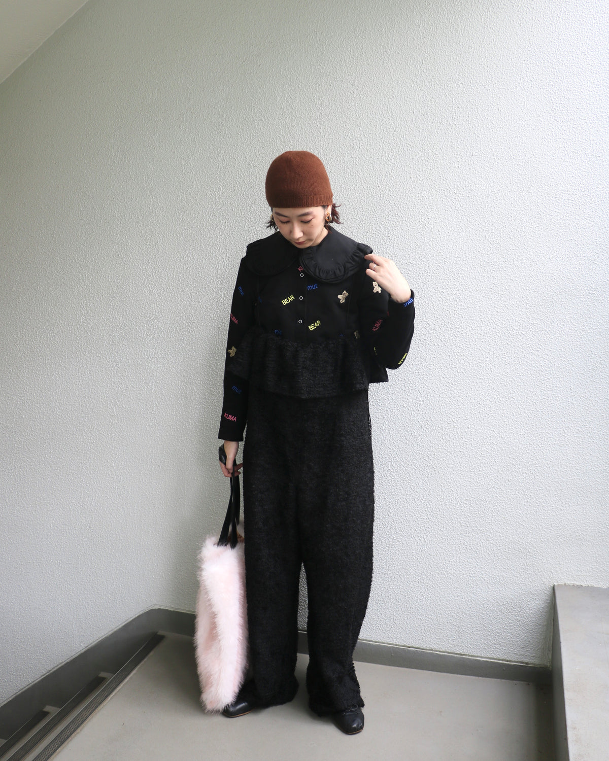 kuma embroiery cardigan