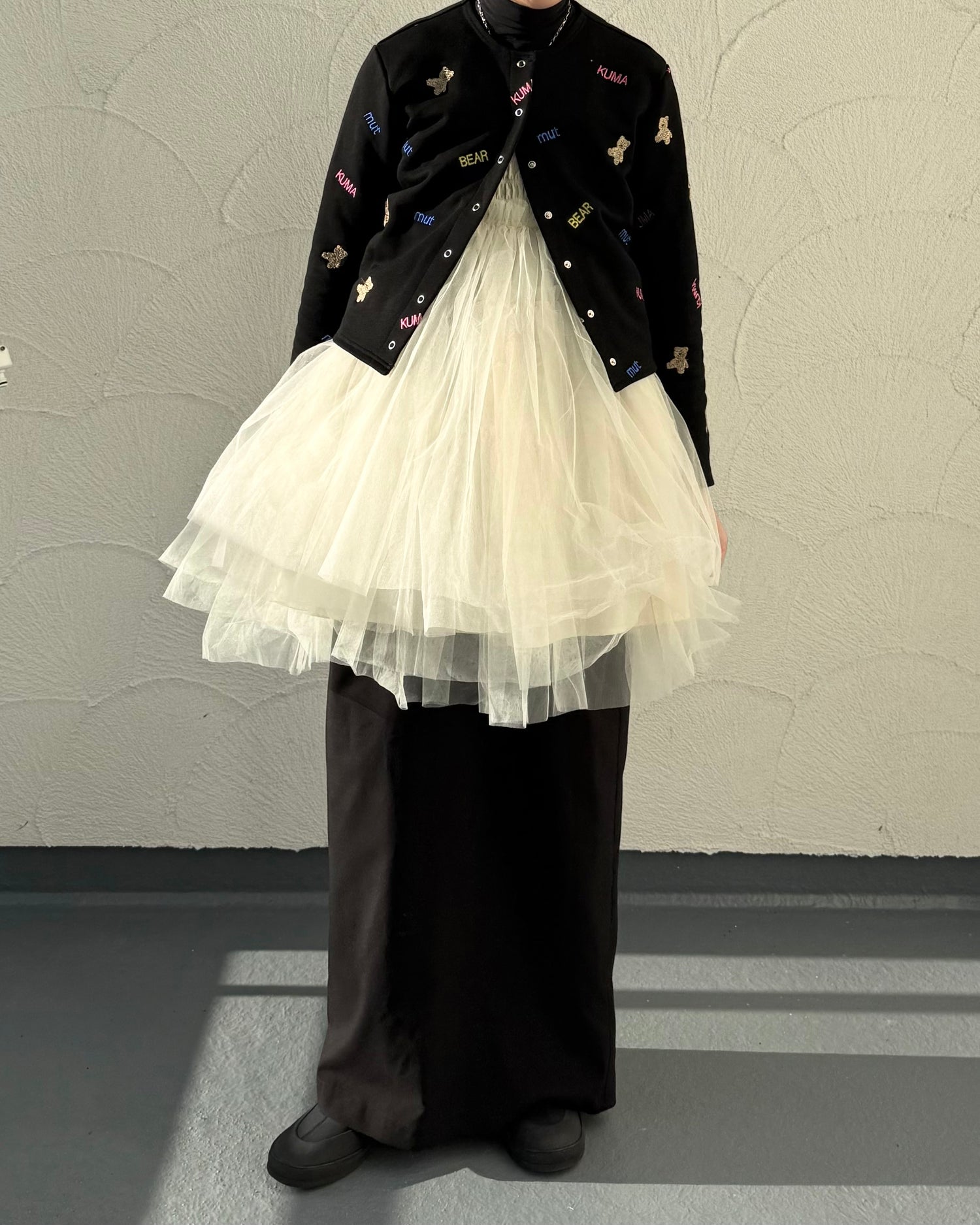 kuma embroiery cardigan