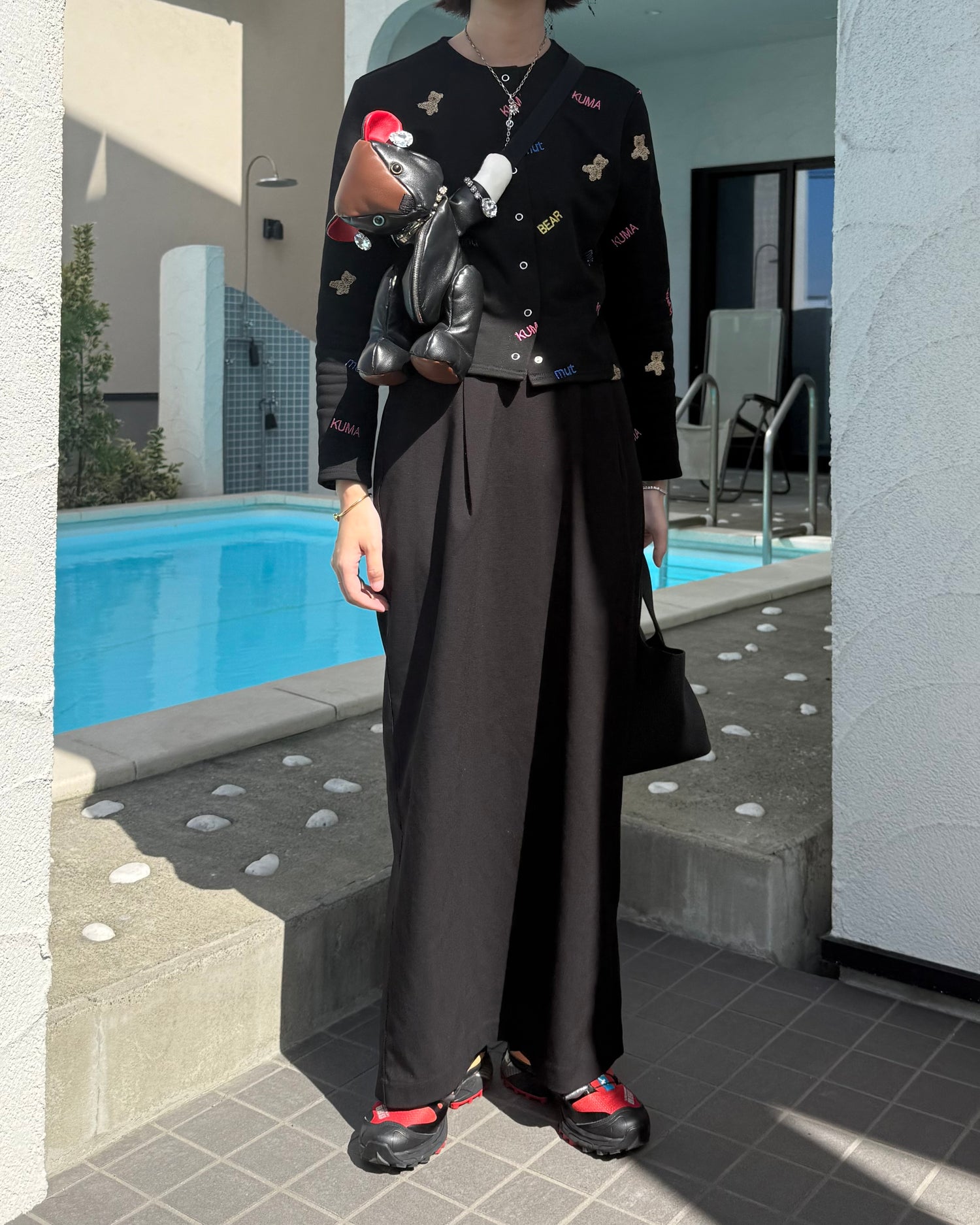 kuma embroiery cardigan