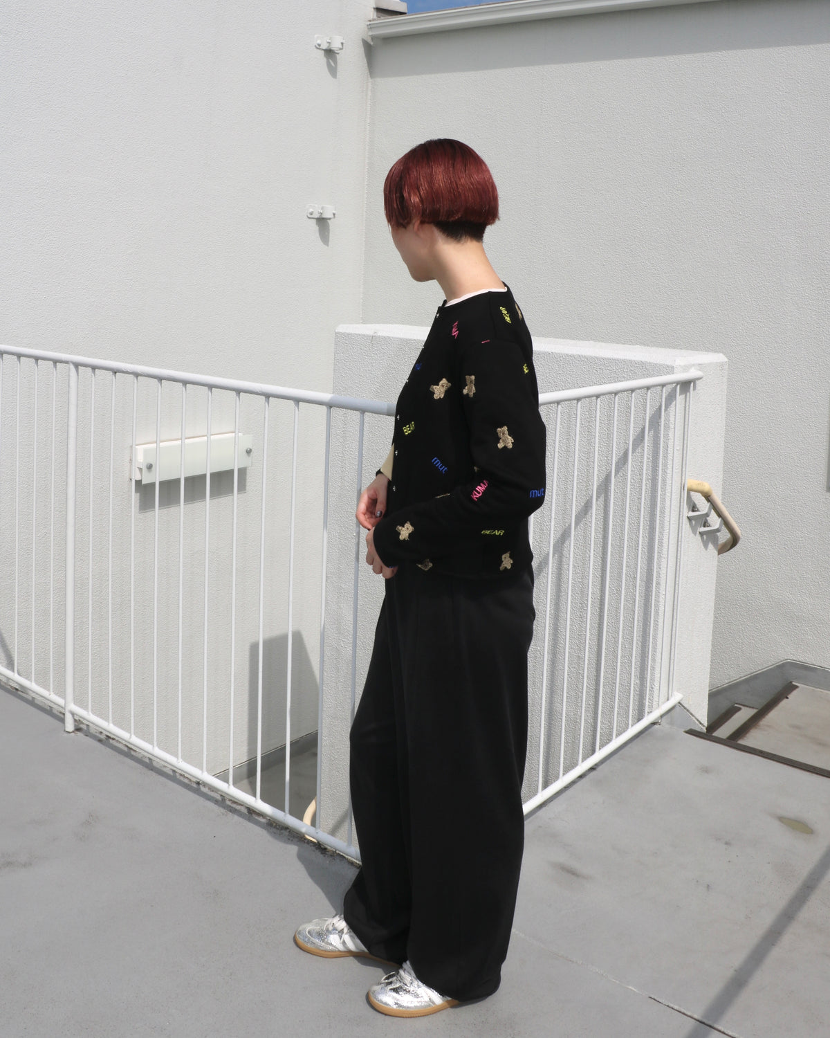 kuma embroiery cardigan