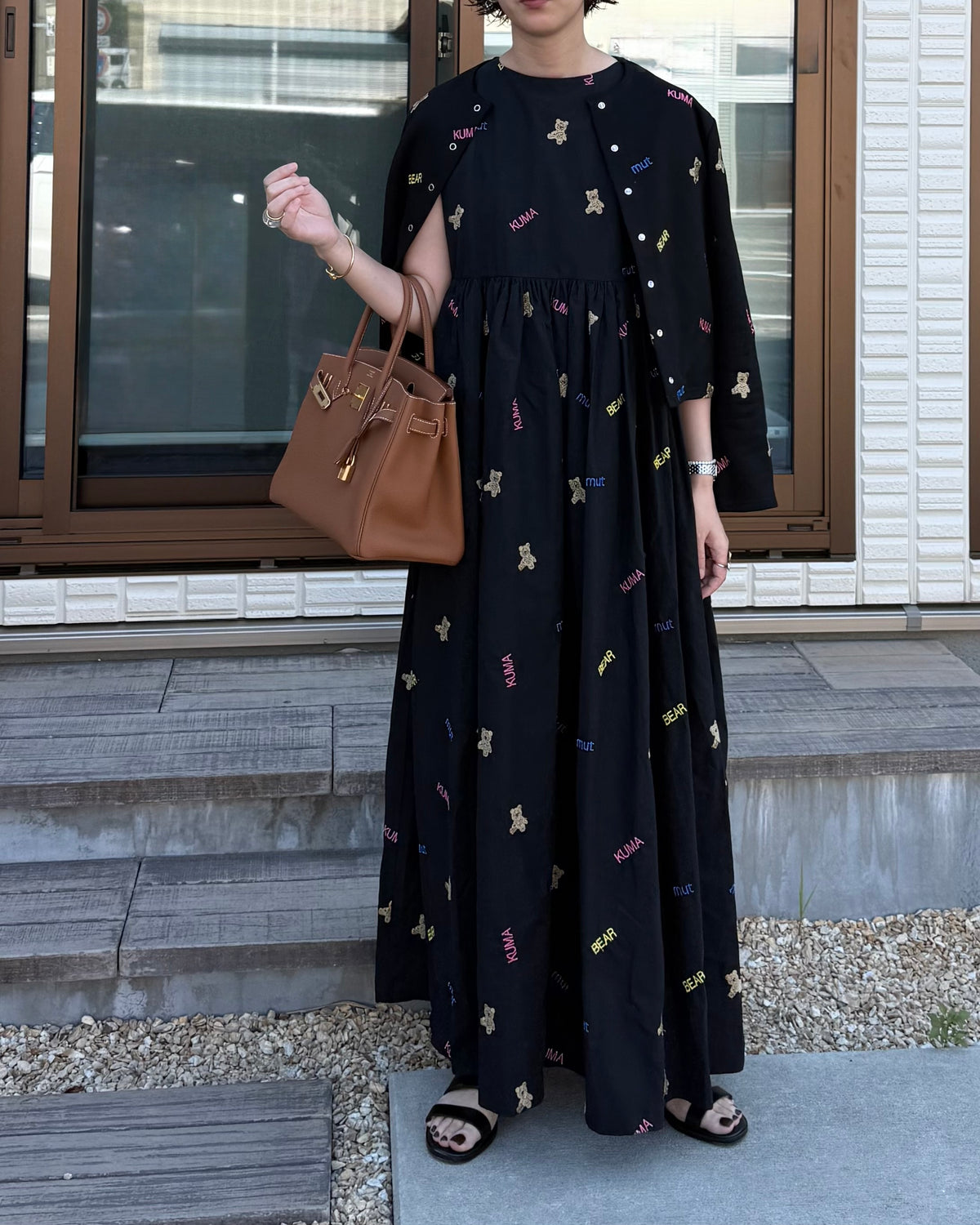 kuma embroiery cardigan