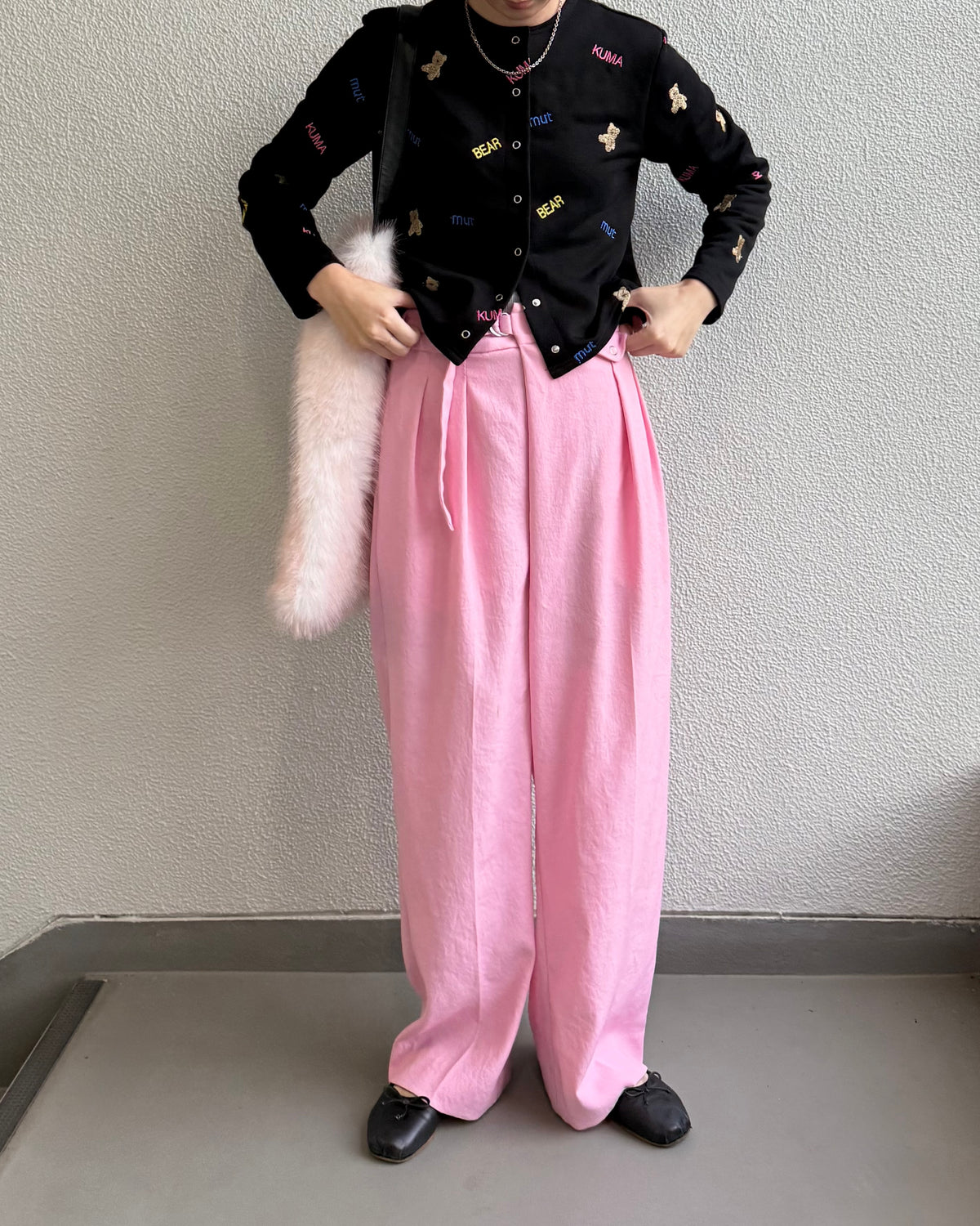 kuma embroiery cardigan