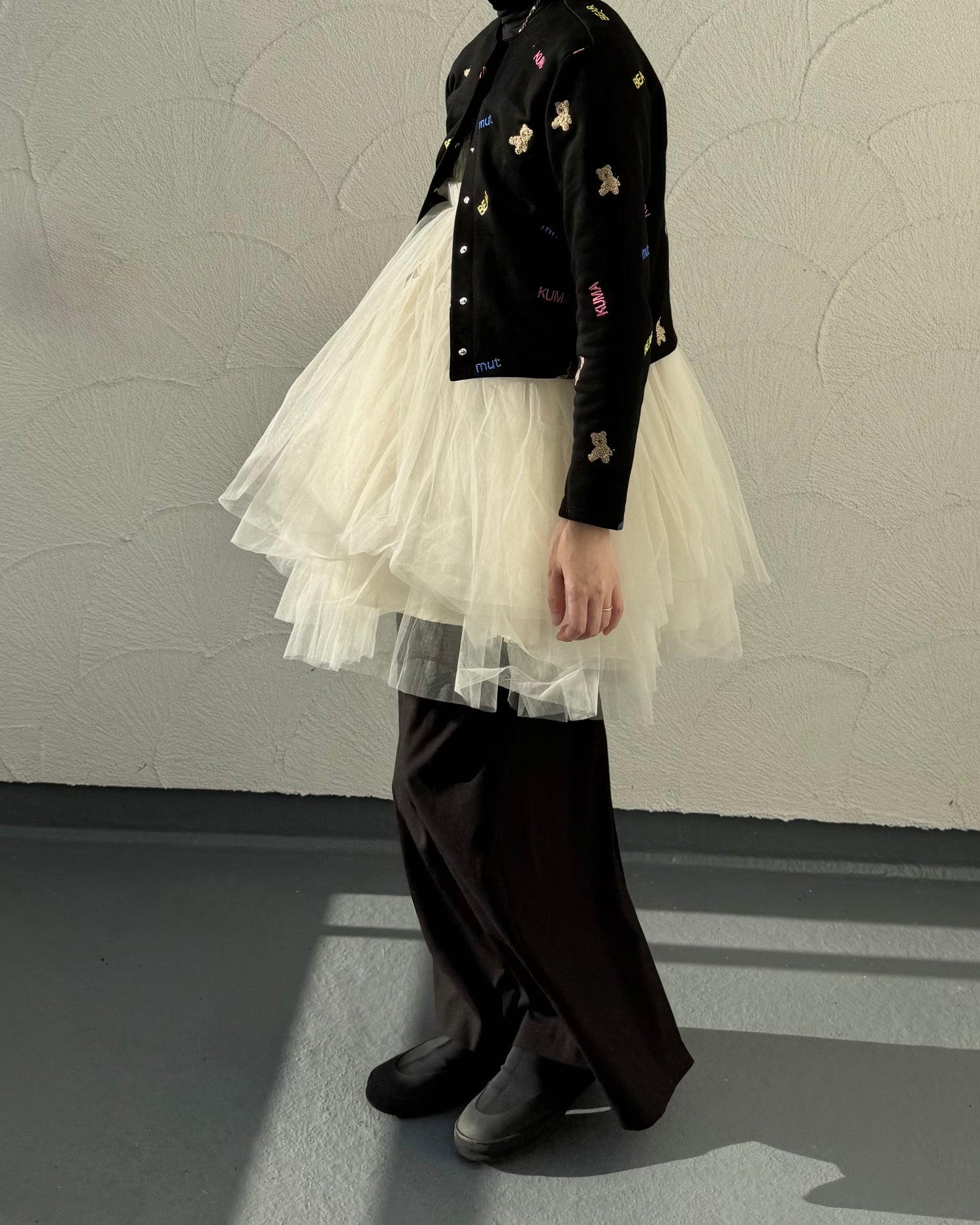 kuma embroiery cardigan