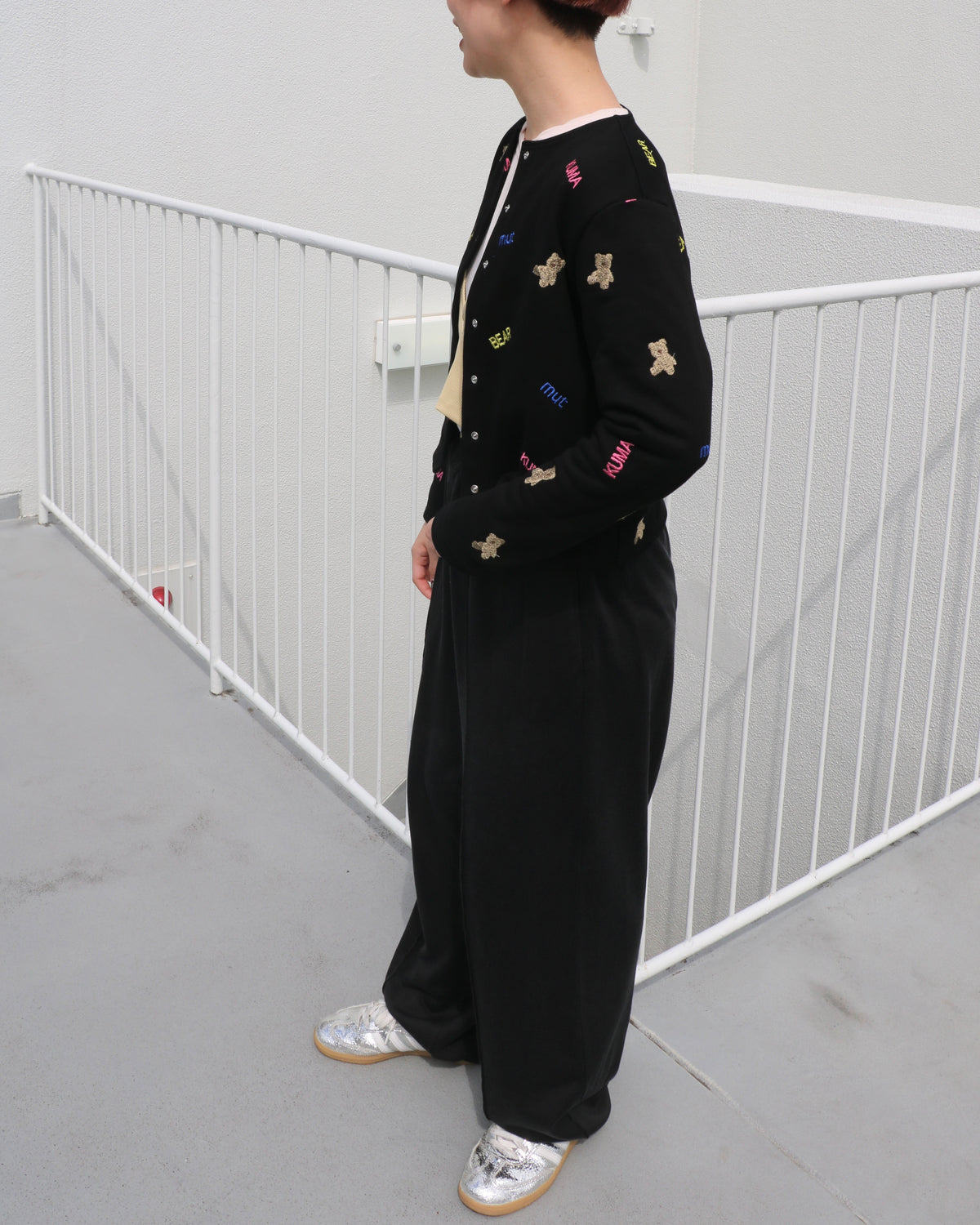 kuma embroiery cardigan