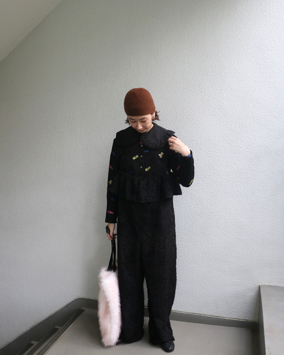 kuma embroiery cardigan