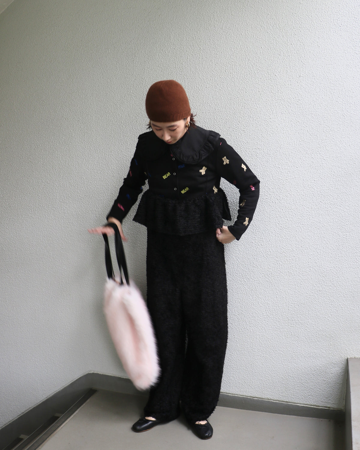 kuma embroiery cardigan