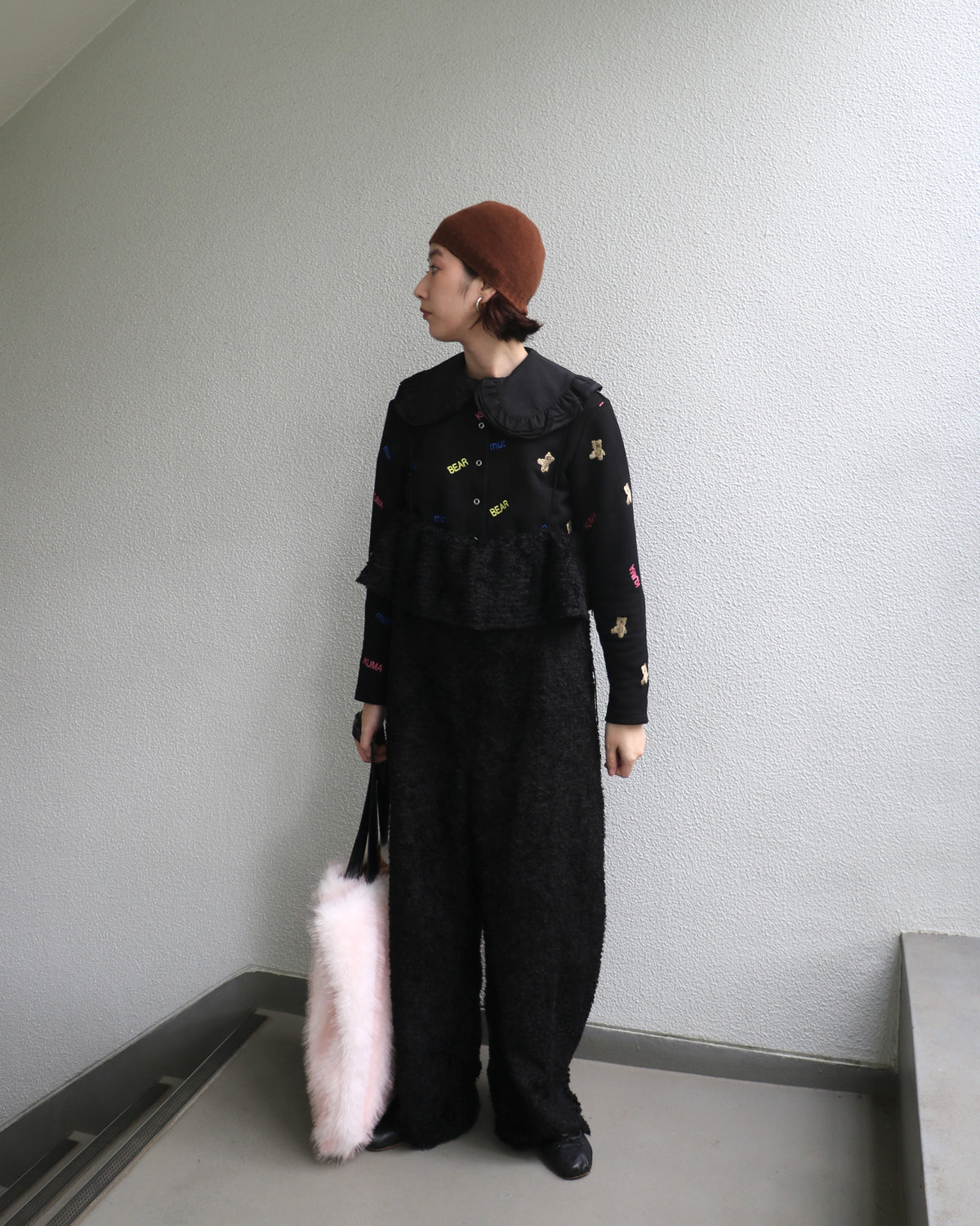 kuma embroiery cardigan
