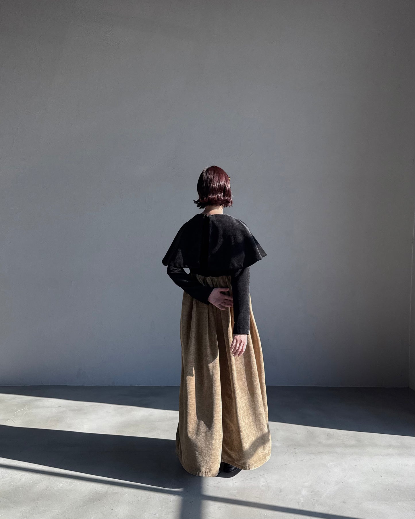beroa dual onepiece - black × beige
