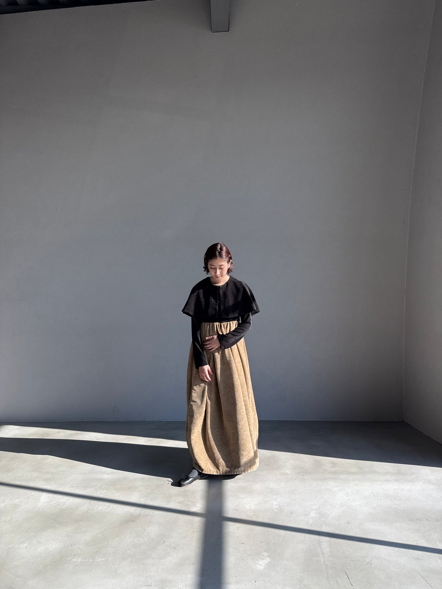 beroa dual onepiece - black × beige