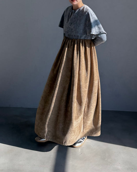 beroa dual onepiece - blue × beige