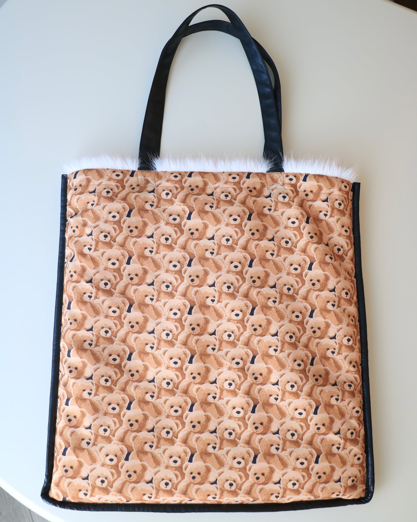 reversible kuma fur bag - pink