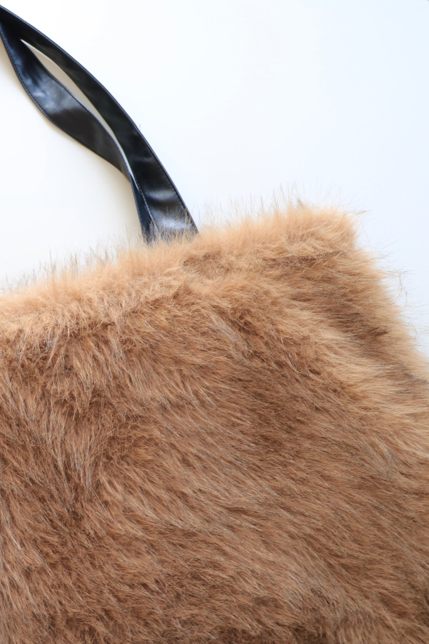 reversible kuma fur bag - brown