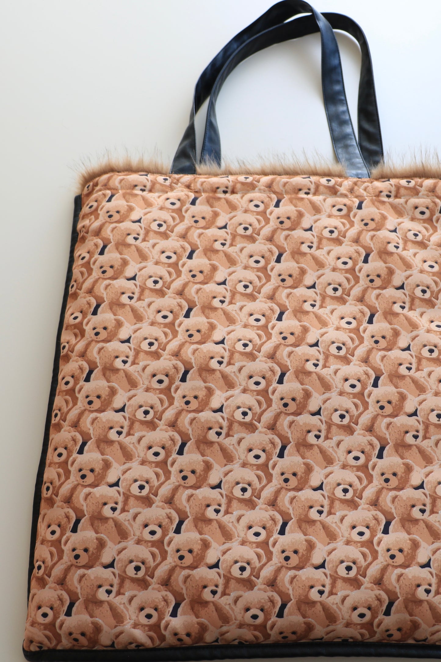 reversible kuma fur bag - brown