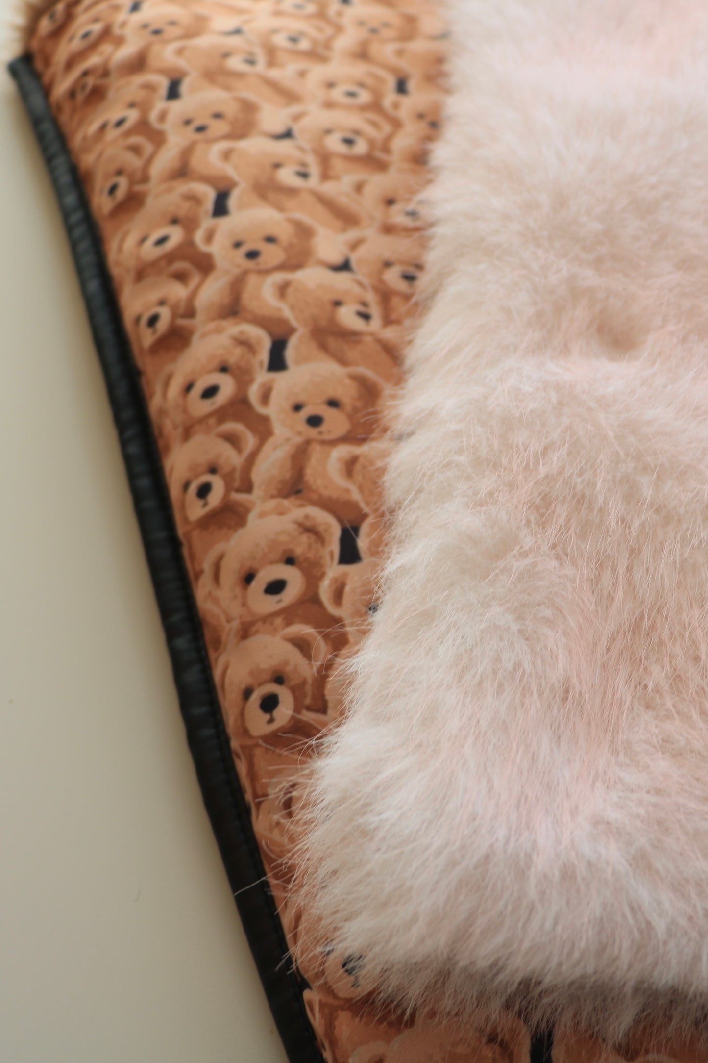 reversible kuma fur bag - pink