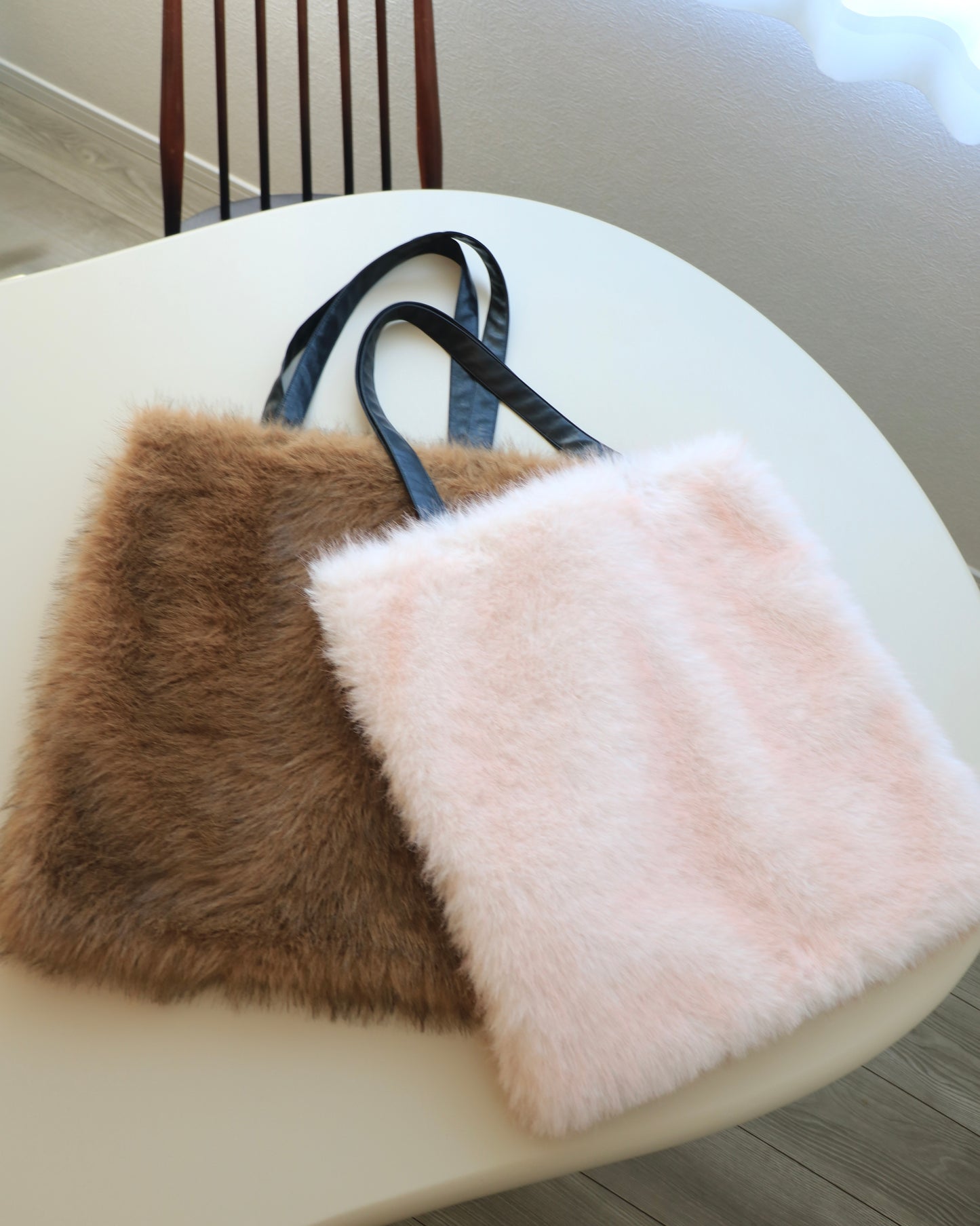 reversible kuma fur bag - brown