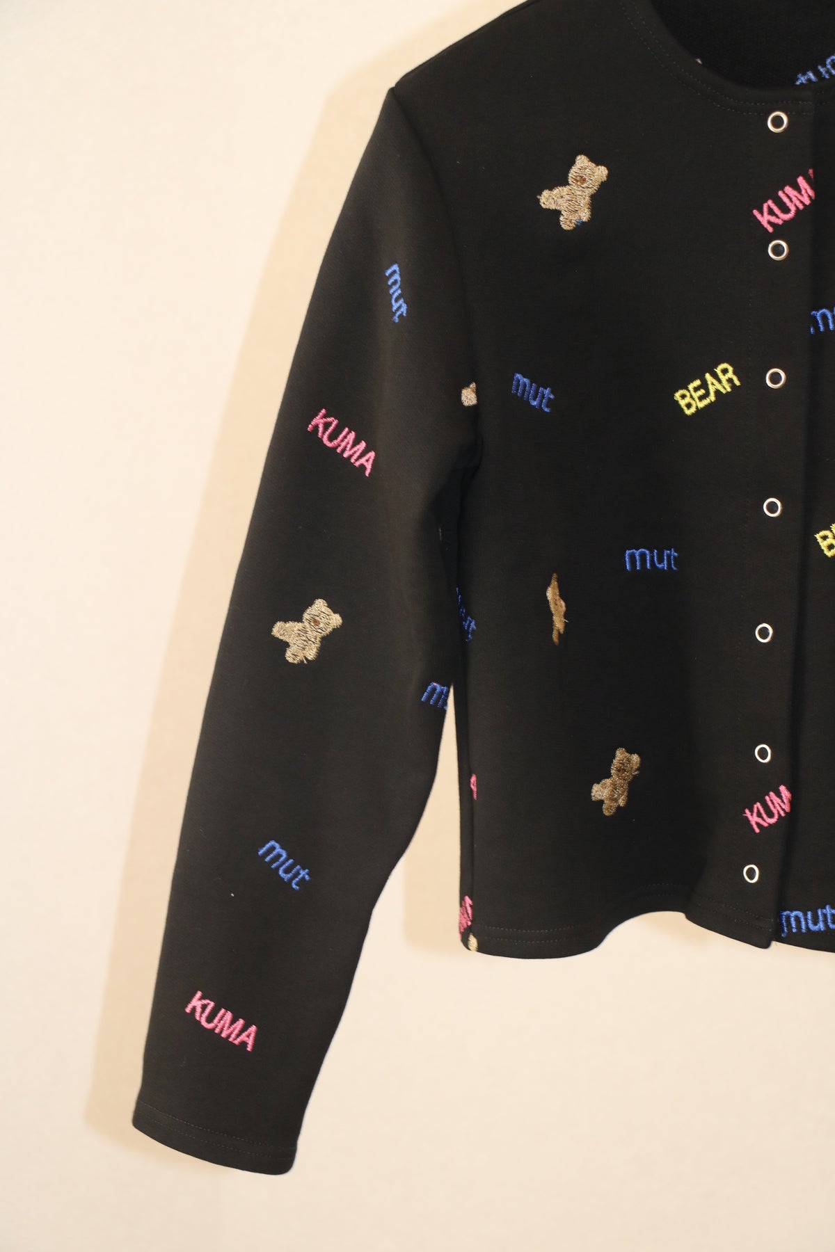 kuma embroiery cardigan